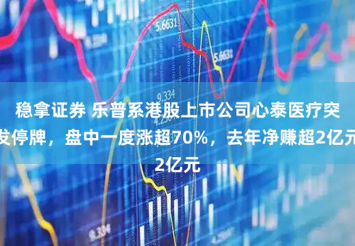 稳拿证券 乐普系港股上市公司心泰医疗突发停牌，盘中一度涨超70%，去年净赚超2亿元